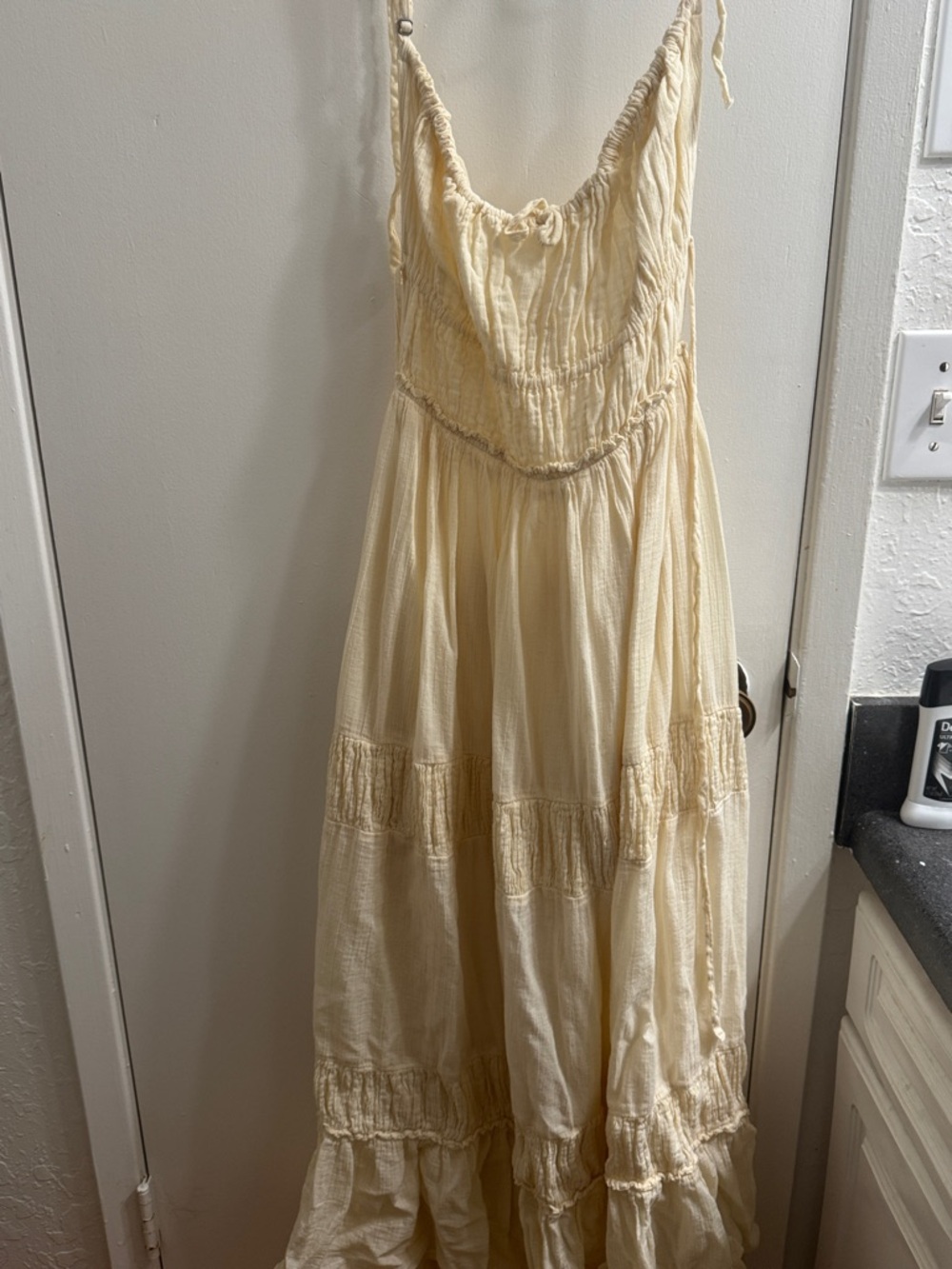 Cream Tiered Maxi Dress - Elegant Summer Slip